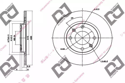 Тормозной диск DJ PARTS BD1536